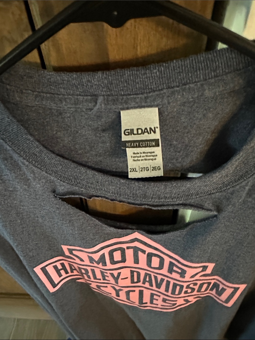Harley-Davidson Navy Tank Top with Pink Logo - Picture 2 of 3